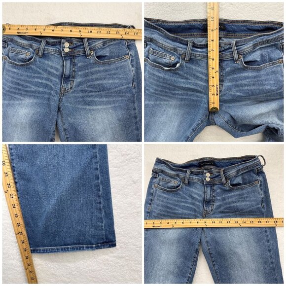 Aeropostale Low Rise Flare Jeans Flap Pockets Womens 6 Y2K Hip Hop Festival - Picture 9 of 16